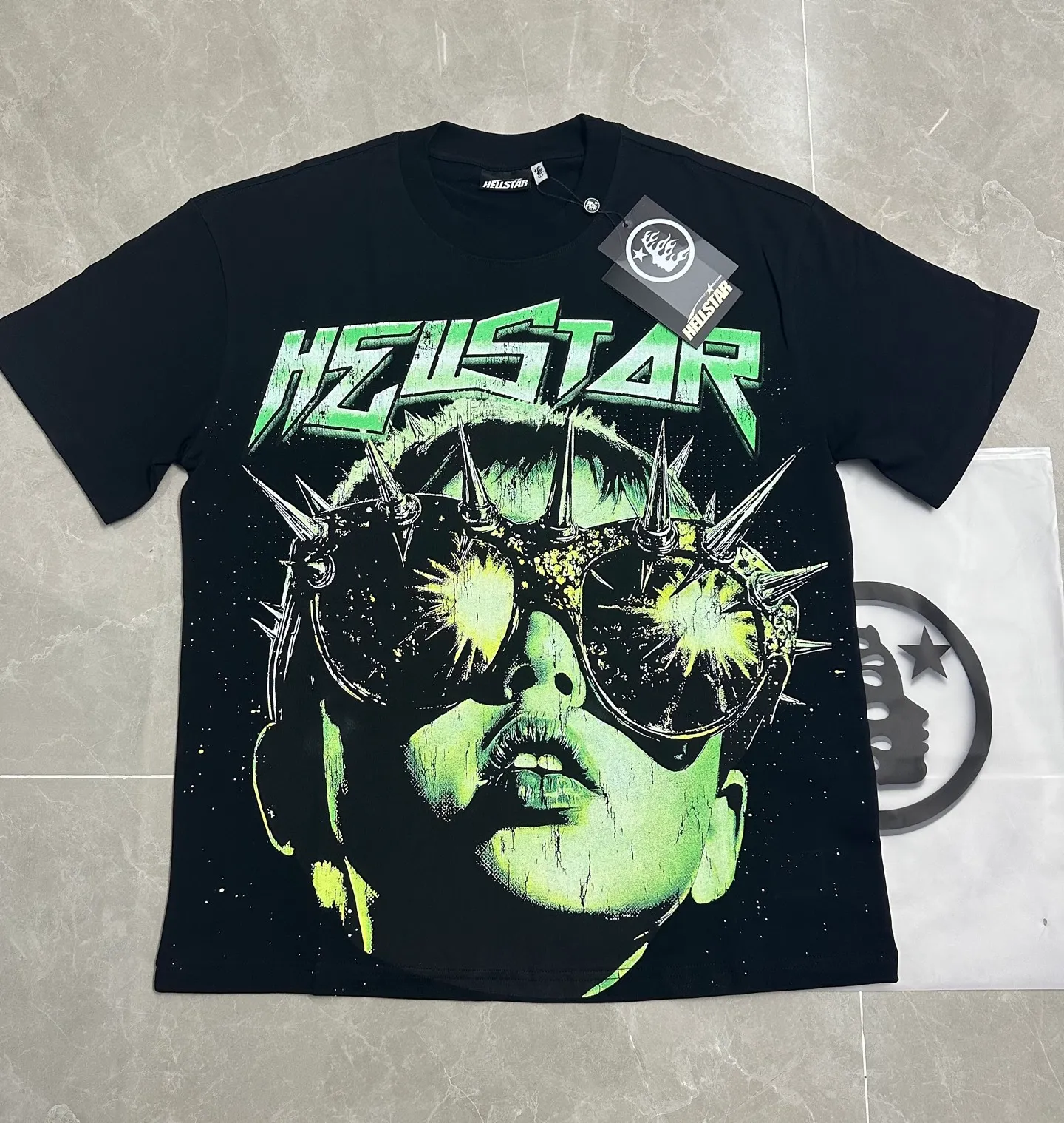 783# /Black In Stock Hellstar 、 T （fabric):32 240 Sizes（size）：S-M- L- X L （colour）： 、Black